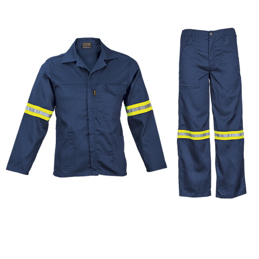 Barron Supreme Poly Cotton Conti Suit with Reflective