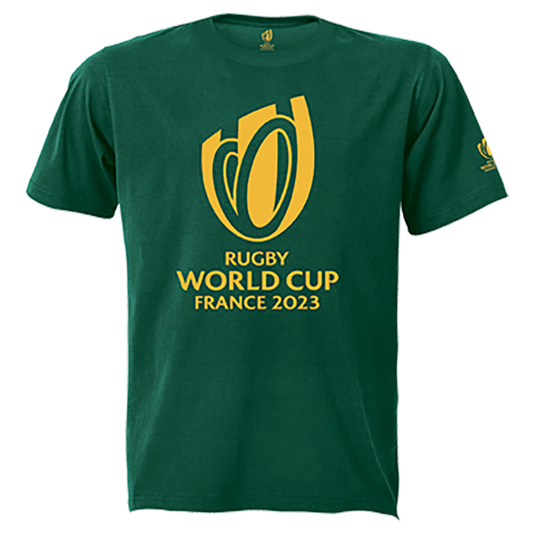 160g Single Jersey RWC 2023 Tee Gold Trophy Print Mens