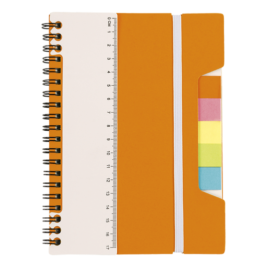 A5 Notebook With Sticky Notes And Ruler