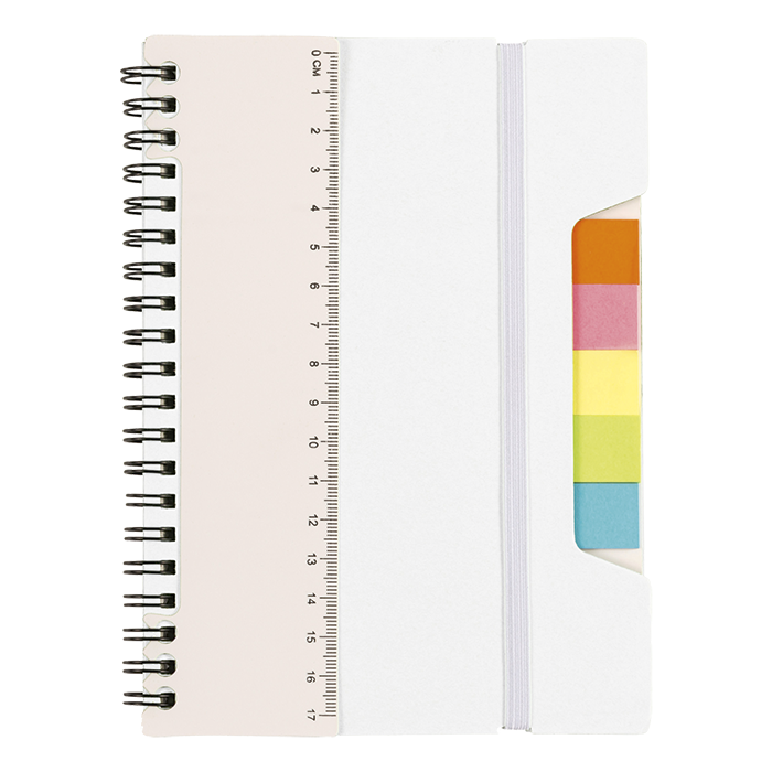 A5 Notebook With Sticky Notes And Ruler