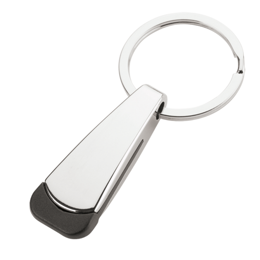 Tear Shaped Chrome Keychain
