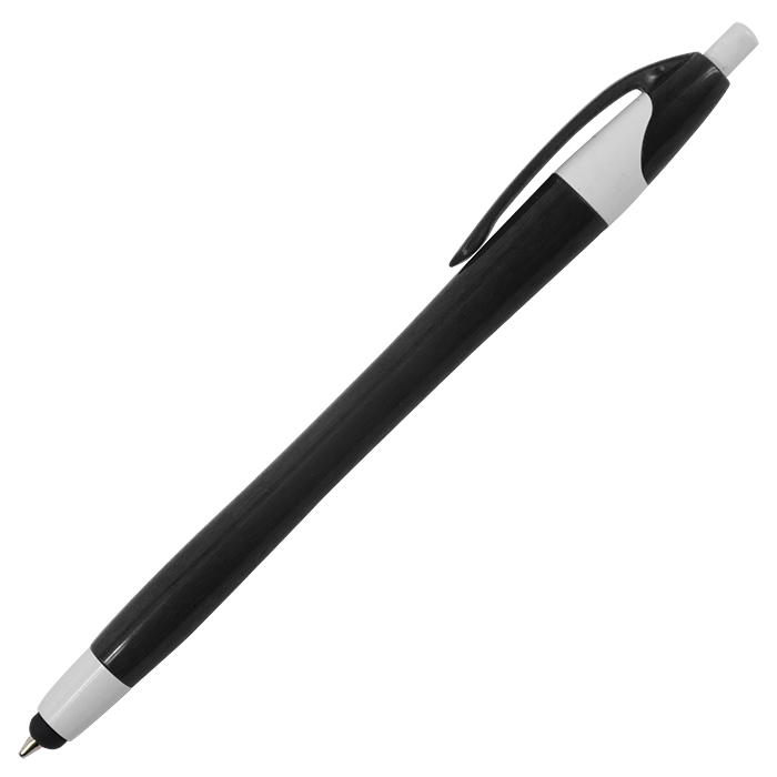 Slim Coloured Barrel Ballpoint Pen with Stylus