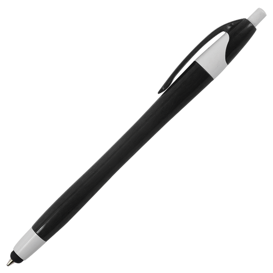 Slim Coloured Barrel Ballpoint Pen with Stylus