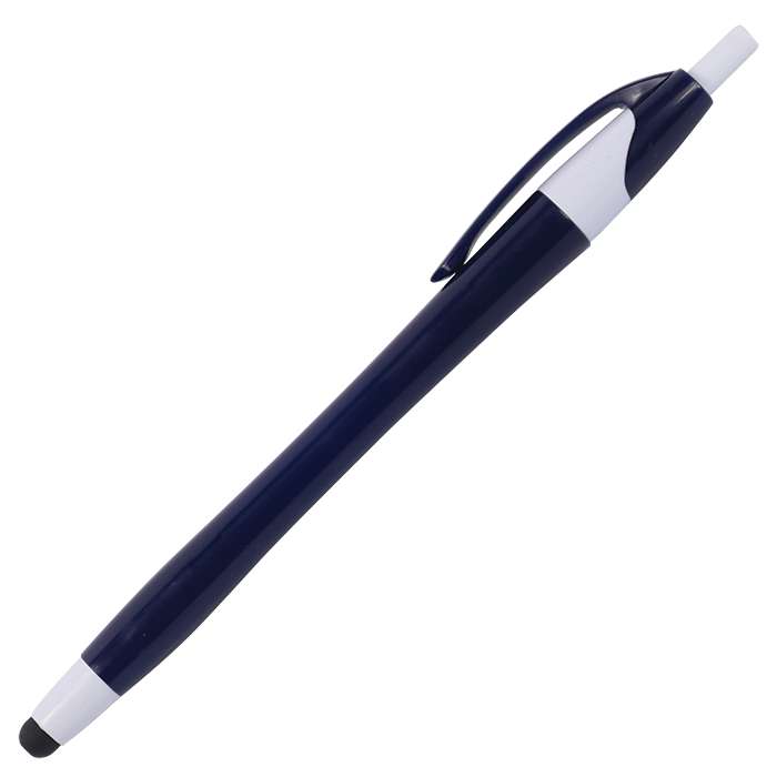 Slim Coloured Barrel Ballpoint Pen with Stylus