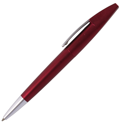 Silver Square Clip Ballpoint Pen