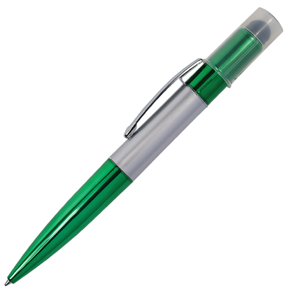 Twist Action Ballpoint Pen with Stylus and LED Lights