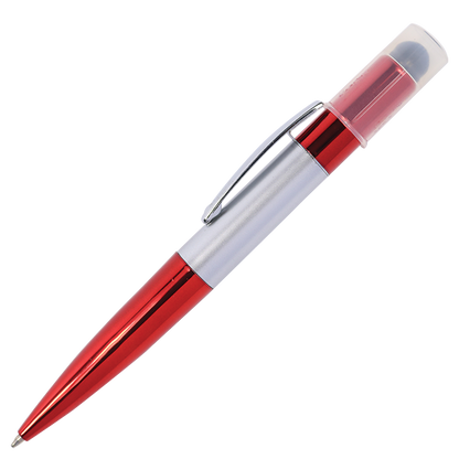 Twist Action Ballpoint Pen with Stylus and LED Lights