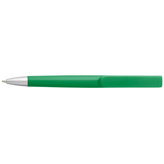 Rounded Clip Ballpoint Pen With Coloured Barrel