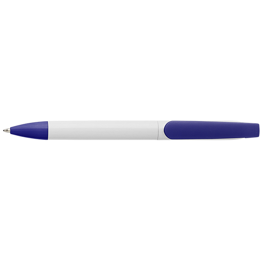 Twist Action Ballpoint Pen With White Barrel