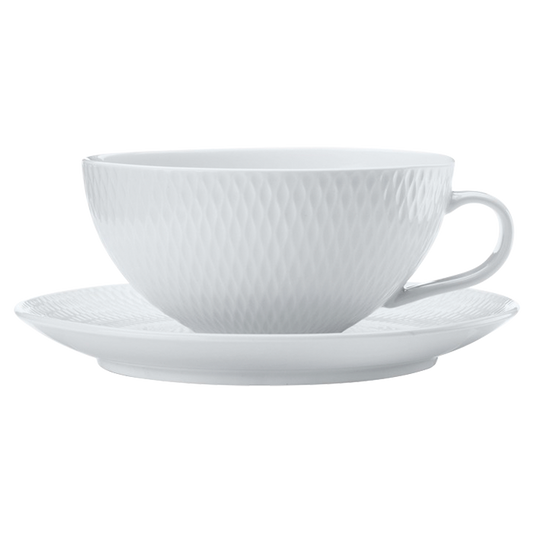 White Basics Diamonds Tea Cup and Saucer Low 250ml