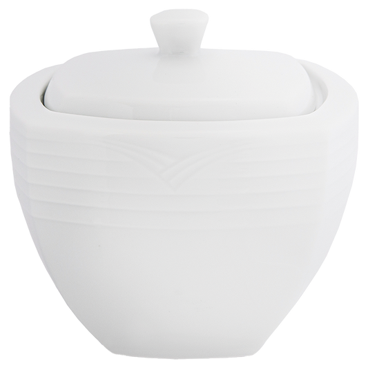 Arctic White Square Sugar Bowl