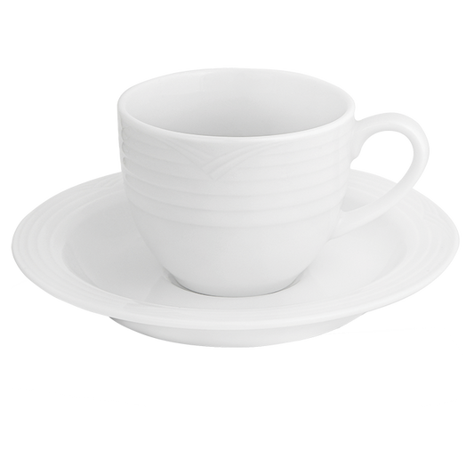 Arctic White Espresso Stackable Cup and Saucer 100ml