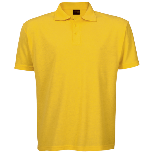 175g Barron Pique Knit Golfer Mens - Yellow