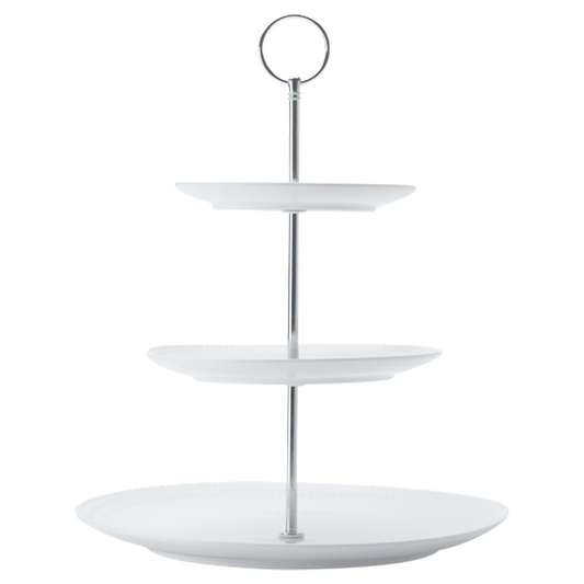 White Basics Diamonds 3-Tier Cake Stand