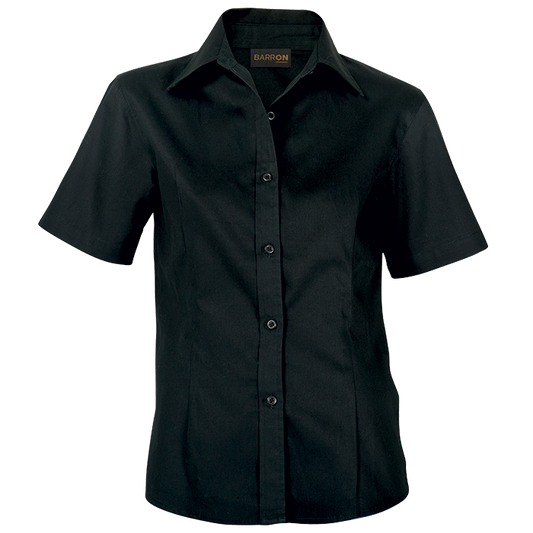 Brushed Cotton Twill Blouse Short Sleeve Ladies