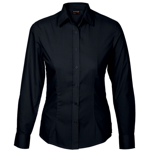 Basic Poly Cotton Blouse Long Sleeve Ladies
