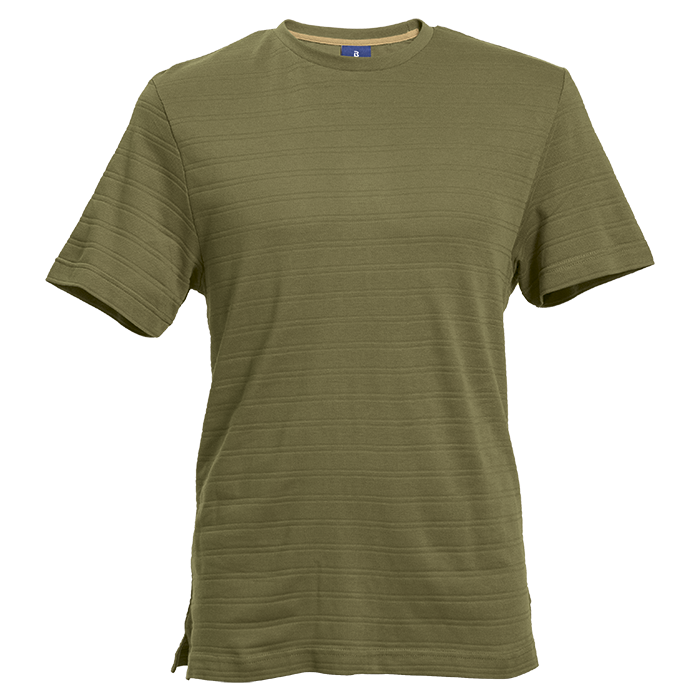 170g Pique Knit Jacquard Stripe T-Shirt