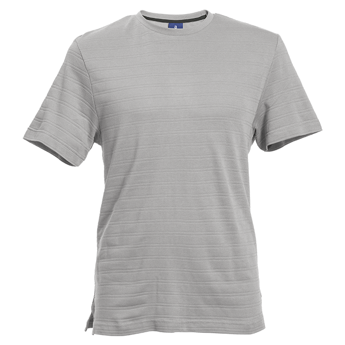 170g Pique Knit Jacquard Stripe T-Shirt