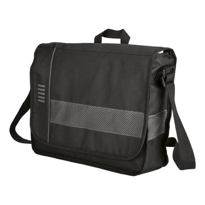 Barron BB0038 - Messenger Bag with Mesh Trim - 600D