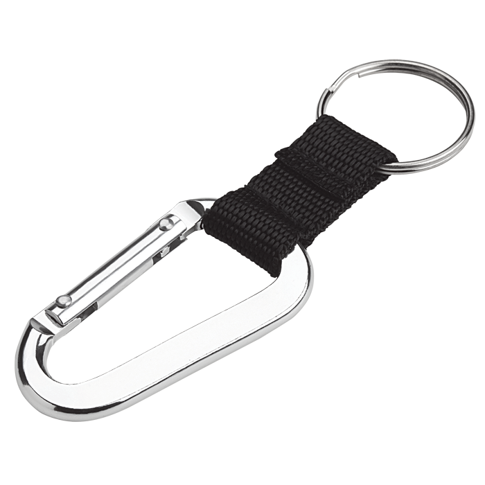 Barron BK0010 - 70mm Carabiner with Web Strap and Split Ring