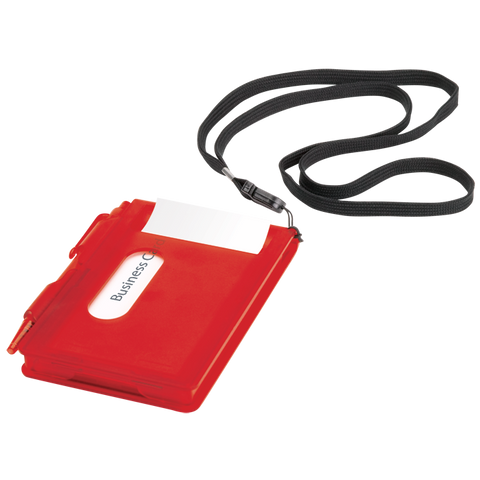 Barron BF0009 - Card Holder with Pen Pad and Lanyard