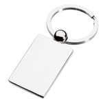 Barron BK0018 - Shiny Nickel Rectangular Keychain