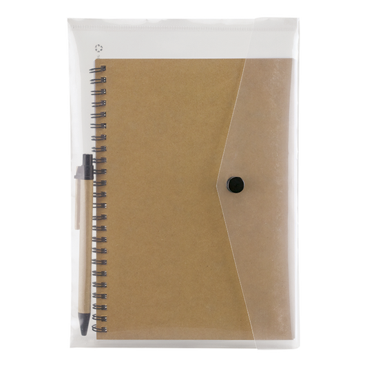 Barron BF0046 - Spiral Notebook with Pen and Snap Pouch