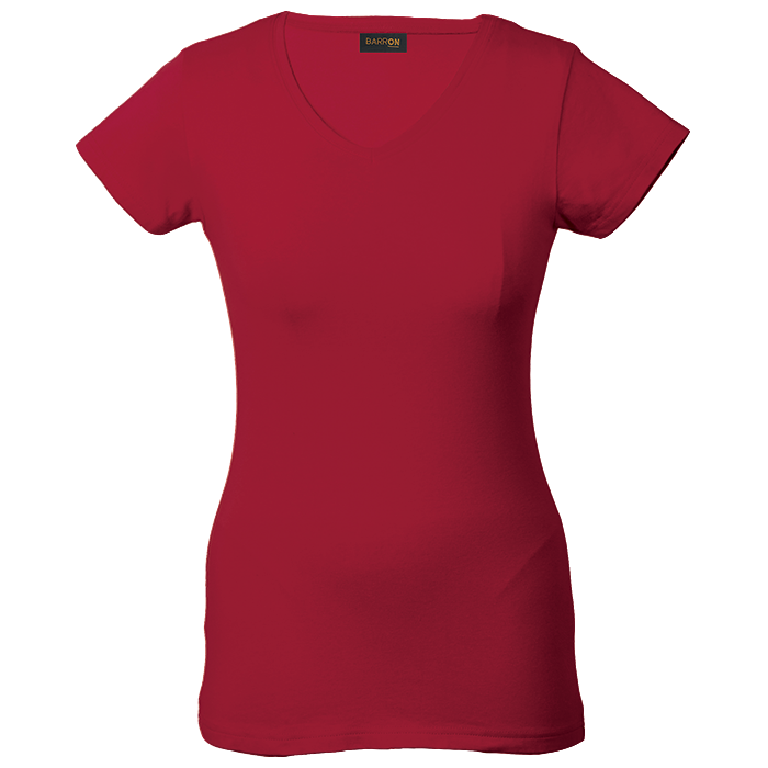 Barron 170g Slim Fit V-Neck T-Shirt Ladies