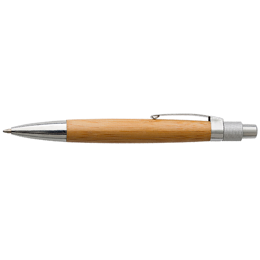 Barron BP6612 - Bamboo Ballpoint Pen with Metal Clip