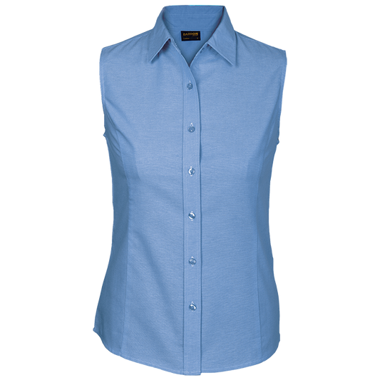 Barron Ladies Oxford Blouse Sleeveless (LLS-OX)