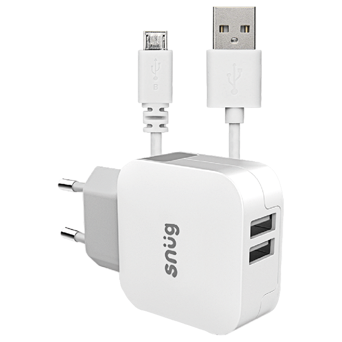 Barron SN0011 - Snug Home Charger With Micro USB Charge and Sync Cable