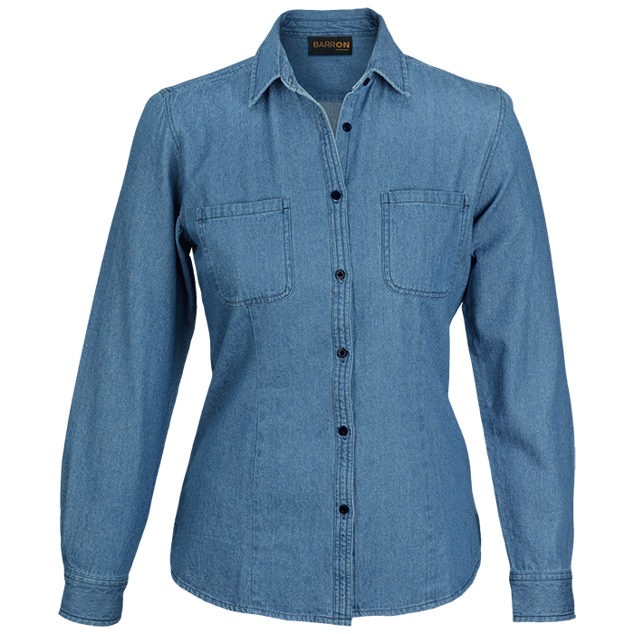 Barron Ladies Denim Blouse Long Sleeve (LL-DEN)