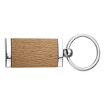 Barron BK8771 - Wooden Keychain With Metal Trim